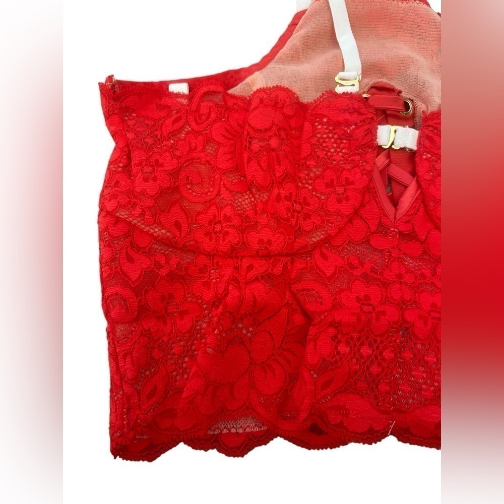 Free People Revolve We are HAH Top 2 Bottom Cami in Blood Orange Size Medium NWT - Picture 9 of 15
